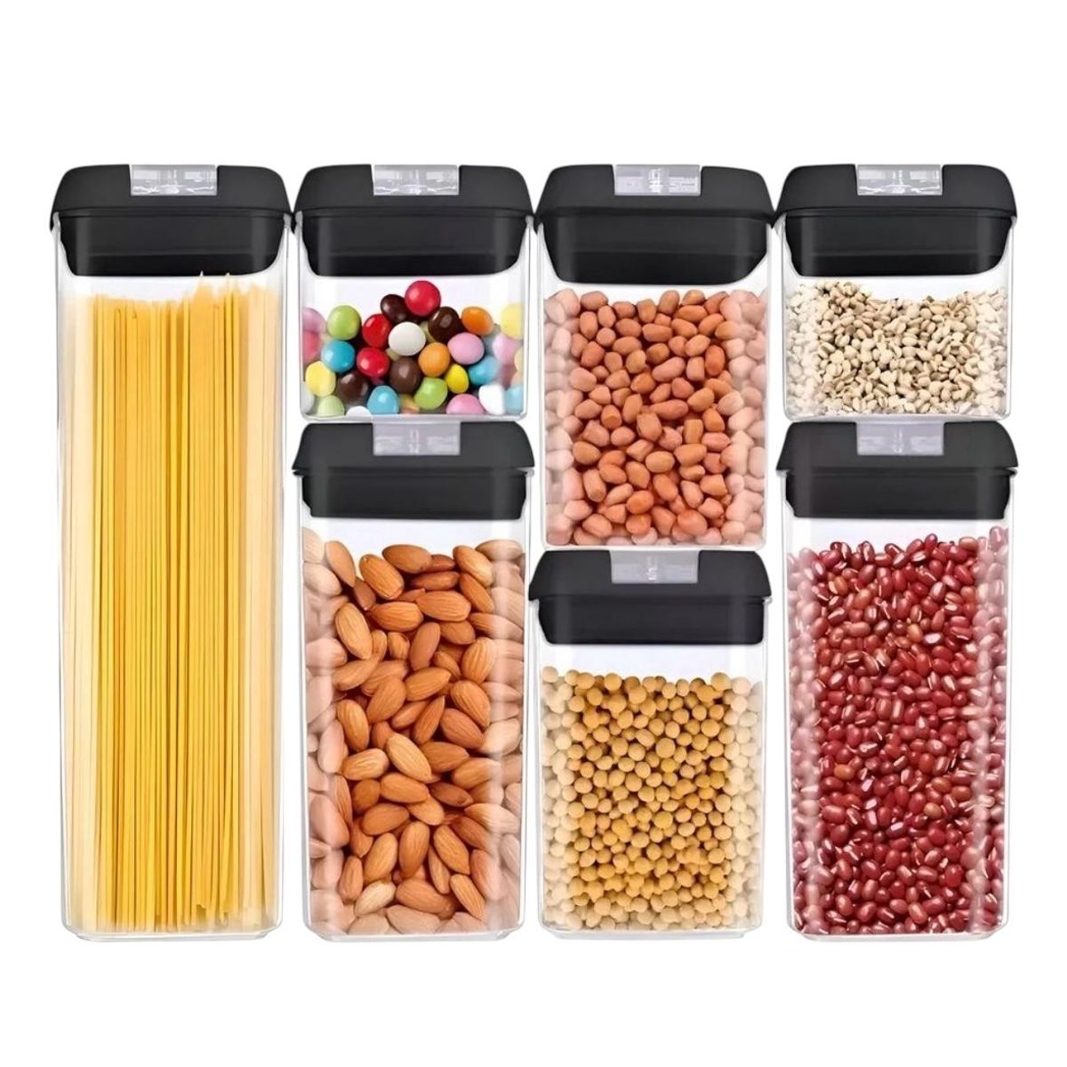 GENERICO - Set de 7 Contenedores de Alimentos Herméticos Para Alimentos Almacenamiento