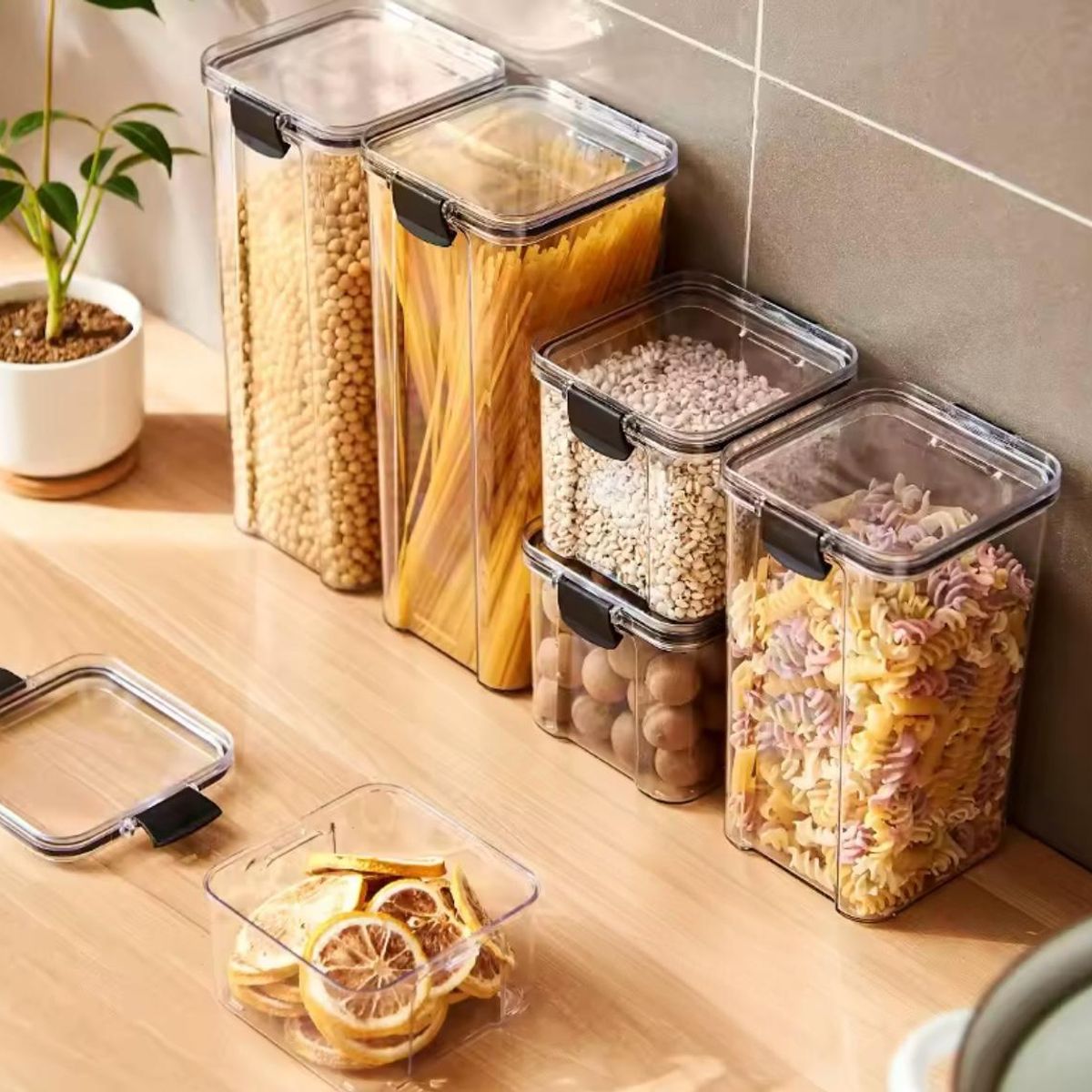 GENERICO - Set de 7 Contenedores de Alimentos Herméticos Para Alimentos Almacenamiento