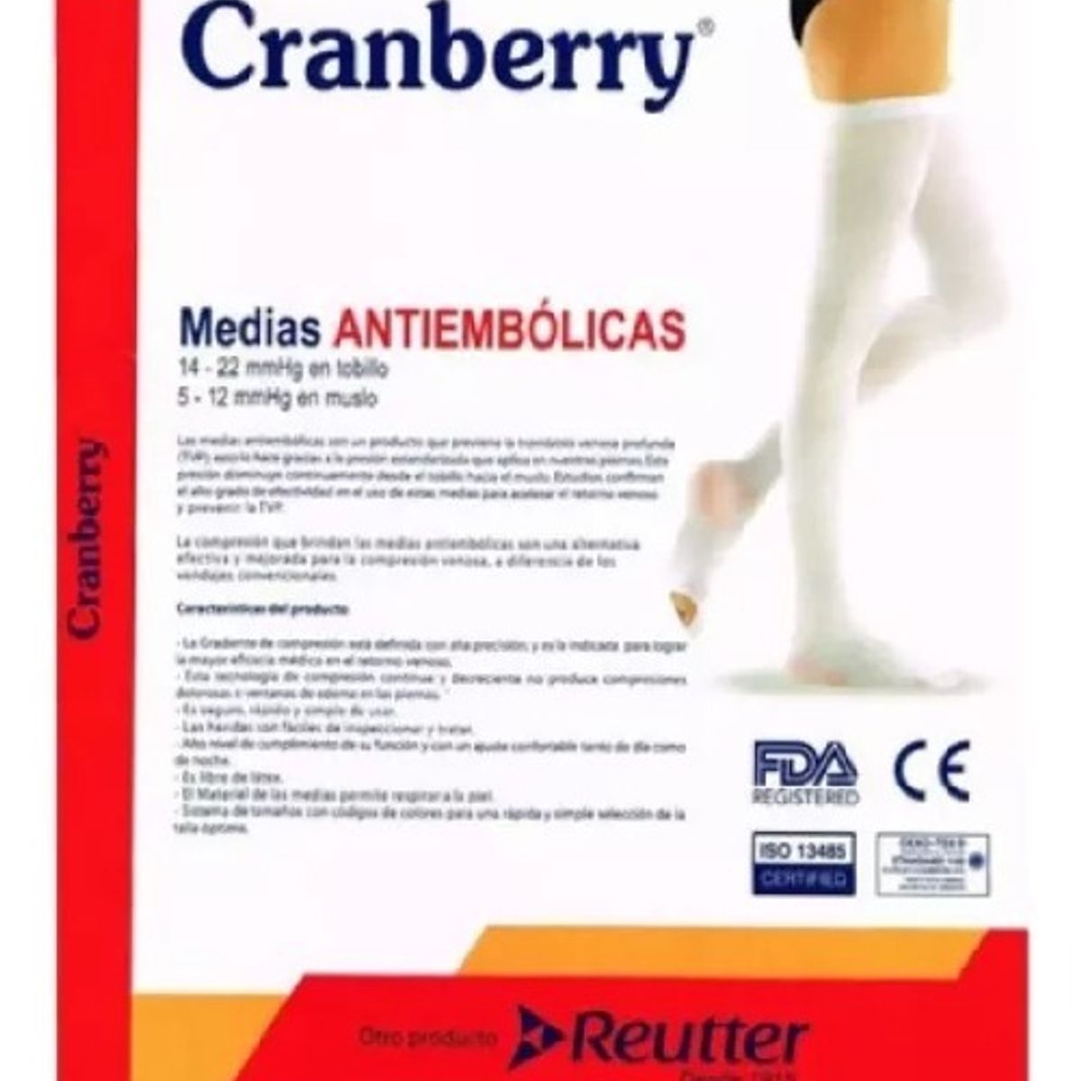 GENERICO - Medias Compresion Cranberry Trombosis Venosa elegir Medida