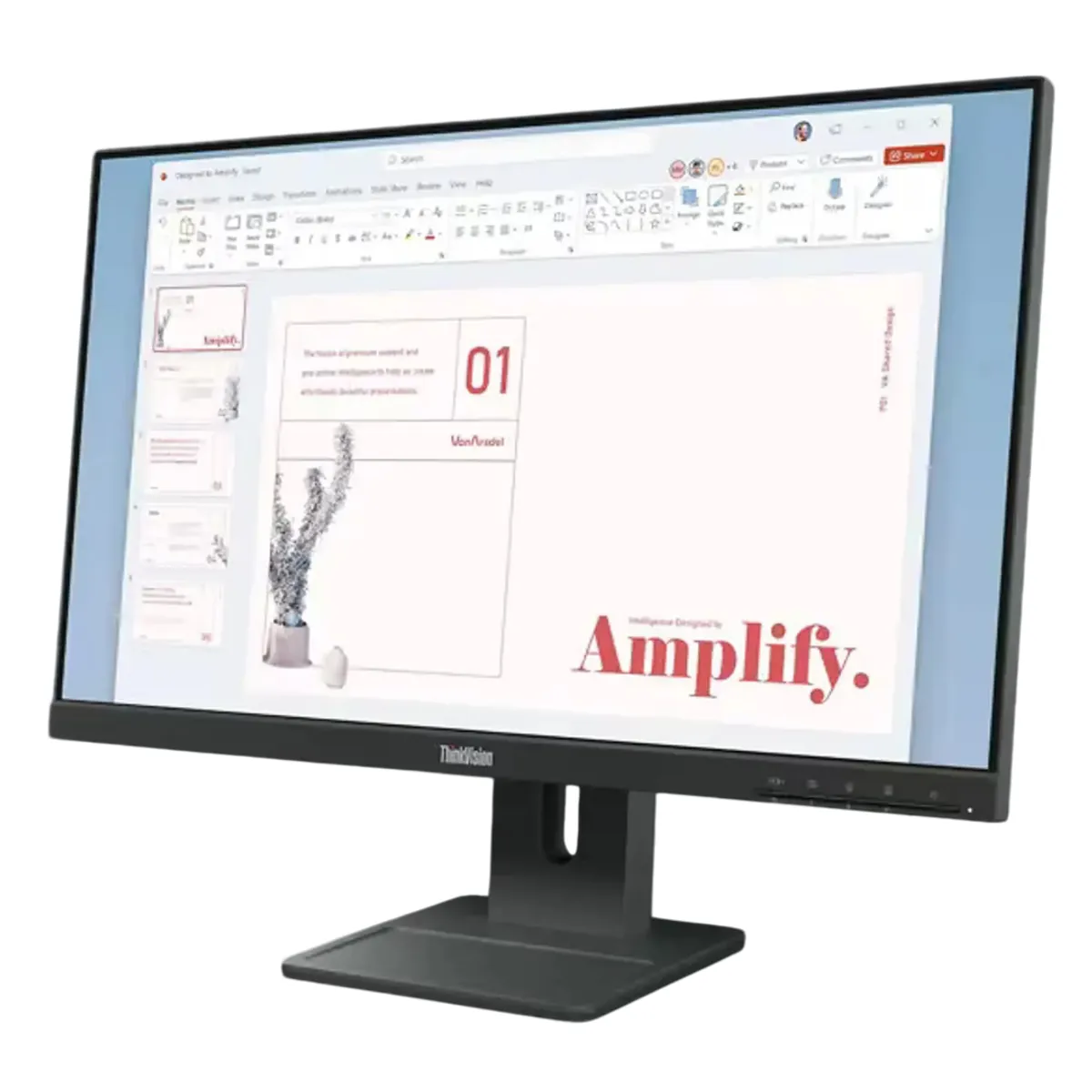 LENOVO - Lenovo ThinkVision E24-40 Monitor 23.8” IPS FHD 100Hz, HDMI DP VGA, Altavoces, Base Ergonómica, 99% sRGB, Low Blue Light