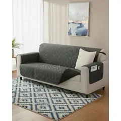 GENERICO - Cubre sillon reversibles con bolsas 3 Cuerpos