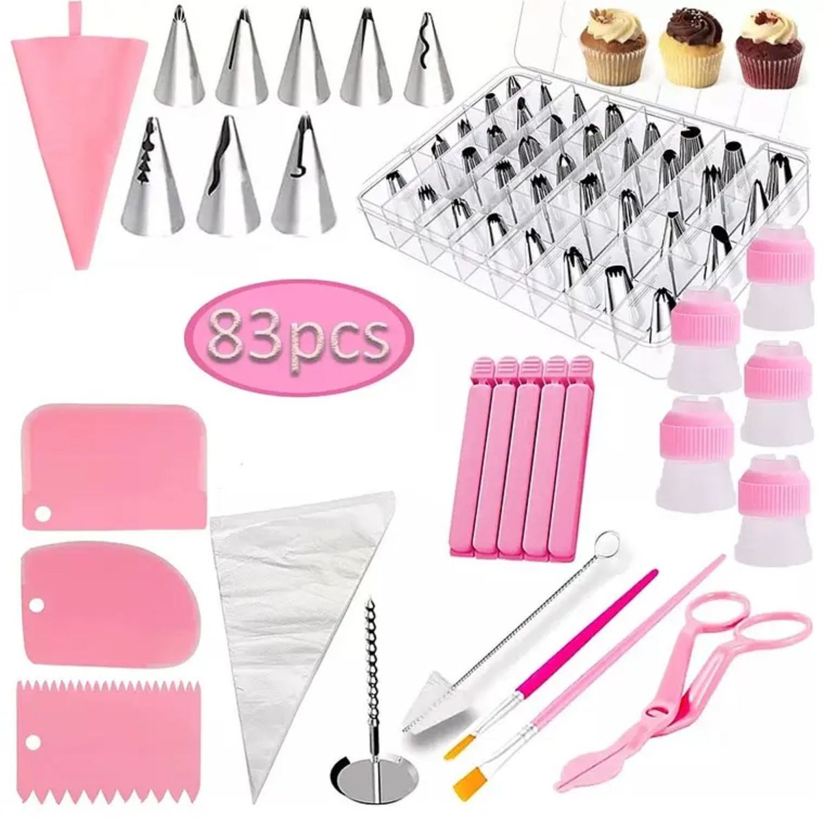 GENERICO - Boquillas De Decoración Para Pastelería Set 83 Pcs