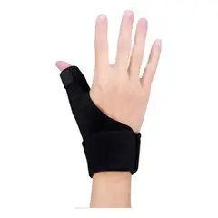 GENERICO - Muñequera Ferula Dedo Pulgar Ferula Inmovilizador Dedo Pulga Negro Unica