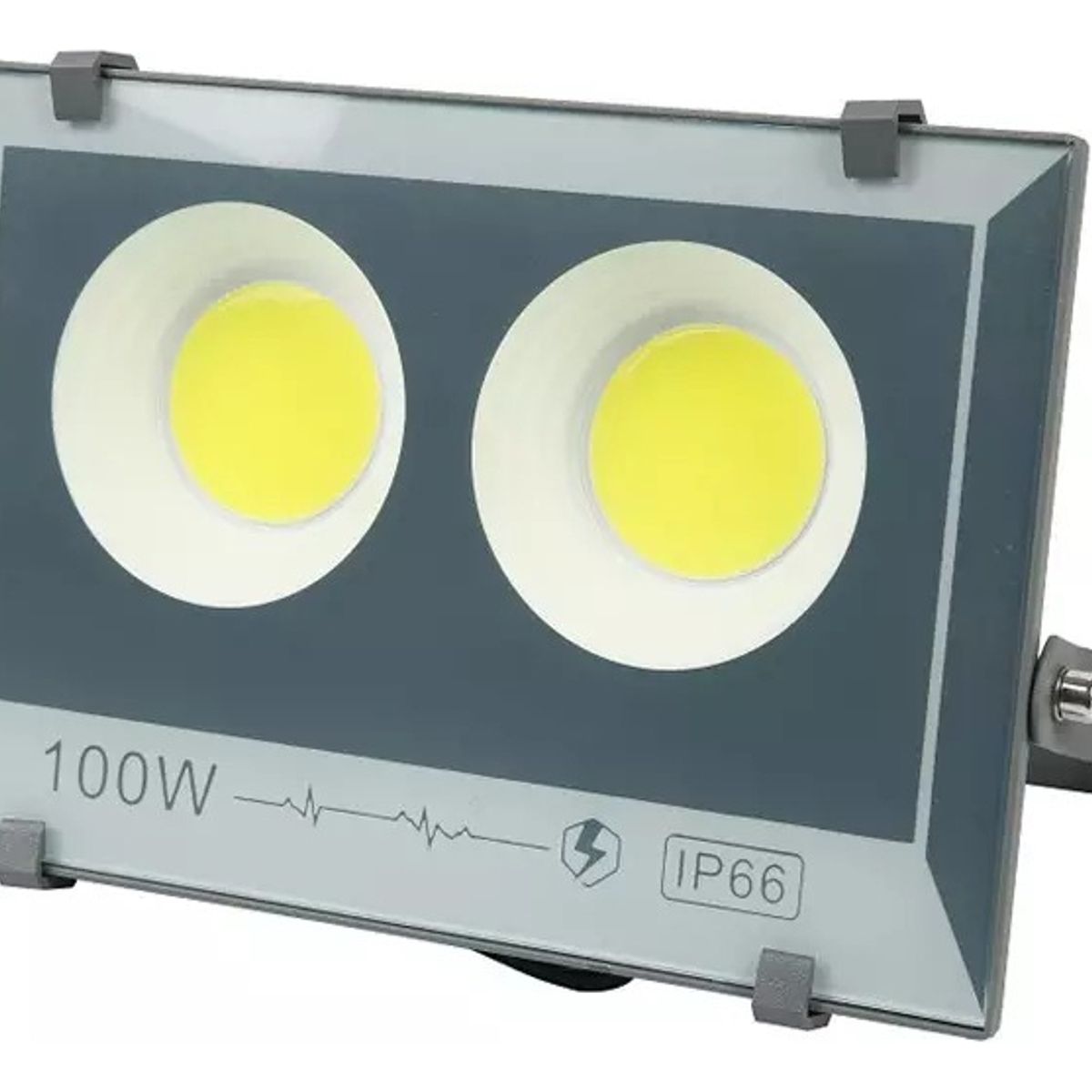 GENERICO - Foco Led Plano Reflector Multiled 100w Exterior Carcasa Gris Luz Blanca IP66 Marca Betensh