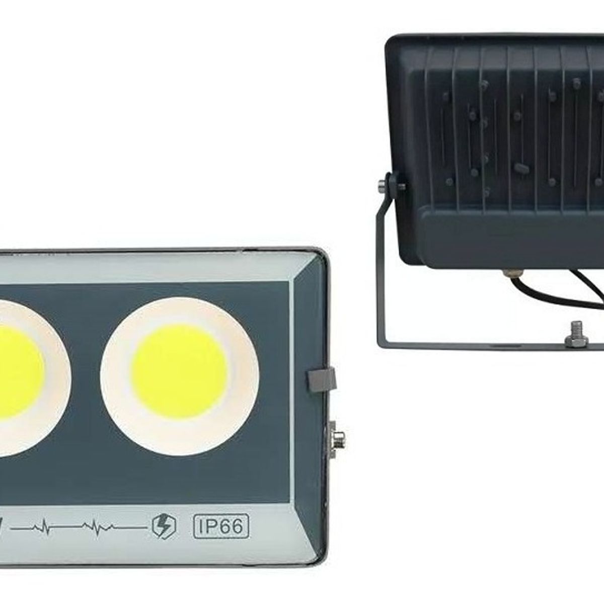 GENERICO - Foco Led Plano Reflector Multiled 100w Exterior Carcasa Gris Luz Blanca IP66 Marca Betensh