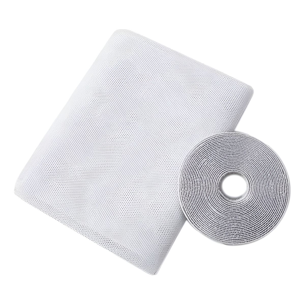 GENERICO - 2x Mosquitero Ventana Malla Blanca Hasta 130x150cms + Velcro