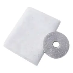 GENERICO - 2x Mosquitero Ventana Malla Blanca Hasta 130x150cms + Velcro