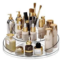GENERICO - Organizador Cosméticos Maquillaje Escritorio Giratorio 360