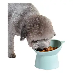 GENERICO - Cuenco Para Mascotas Inclinado Elevado Para Gatos Perros Wuf Color Azul