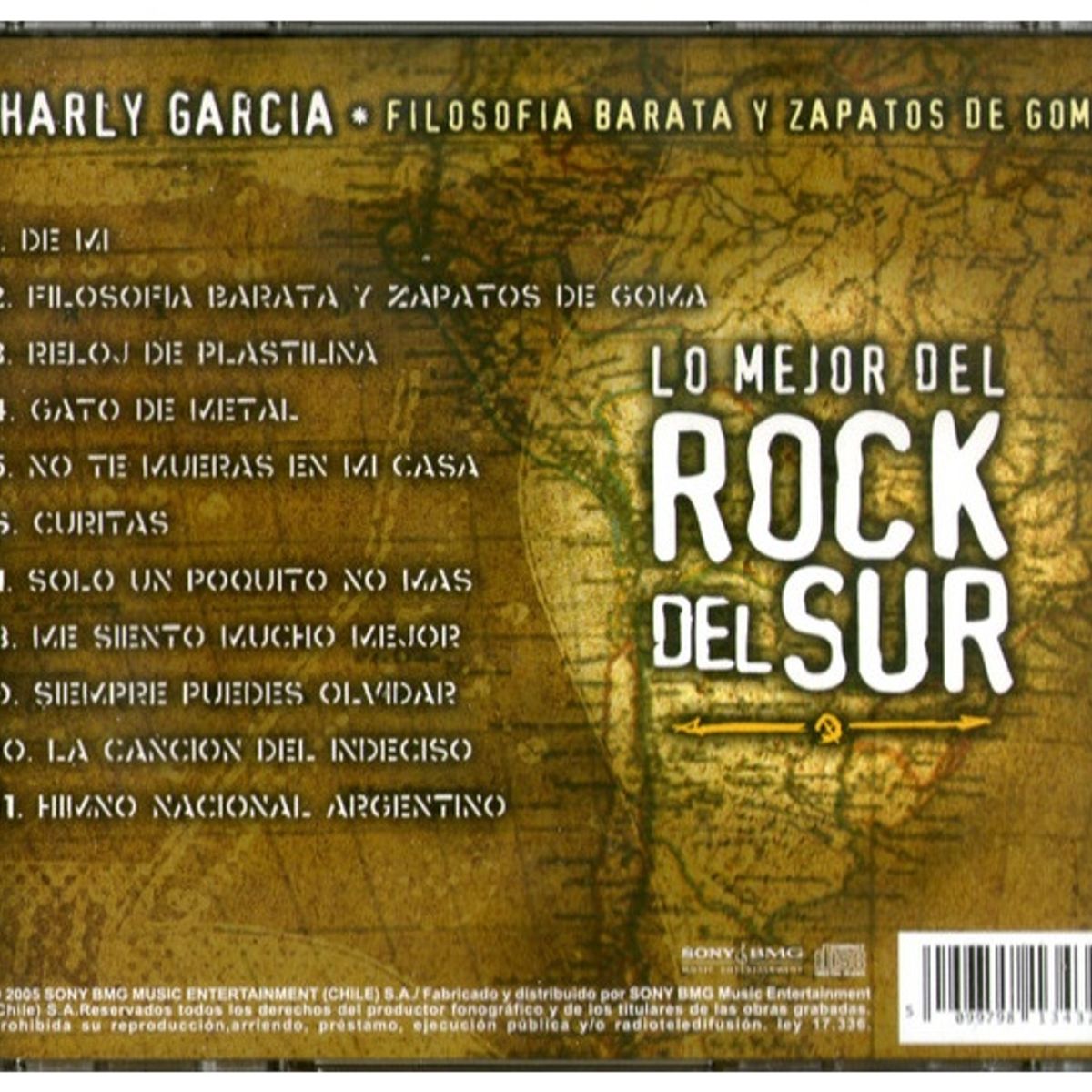 GENERICO - CHARLY GARCIA - FILOSOFIA BARATA Y ZAPATOS DE GOMA - ROCK DEL SUR / CD