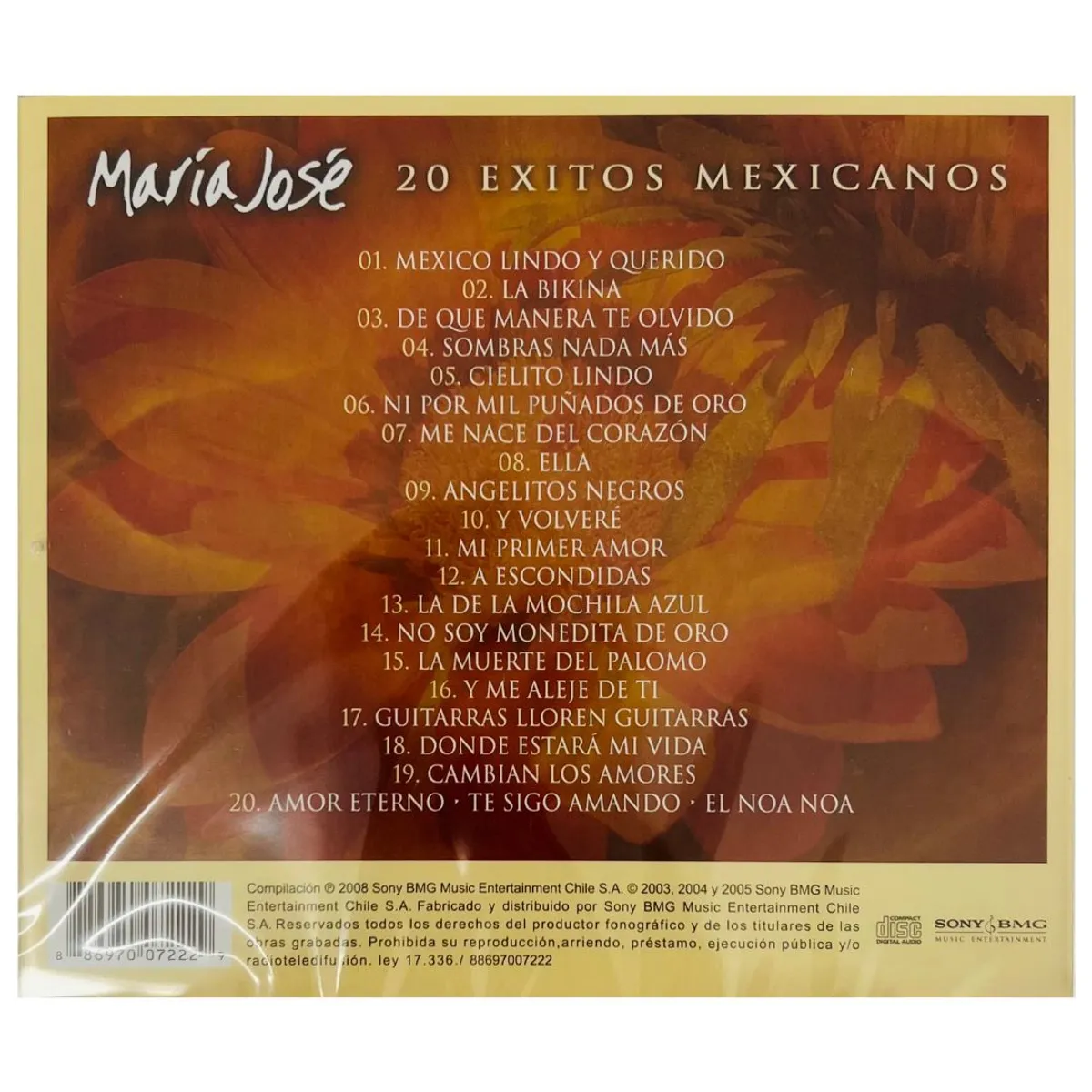 GENERICO - MARIA JOSE QUINTANILLA - 20 EXITOS MEXICANOS / CD