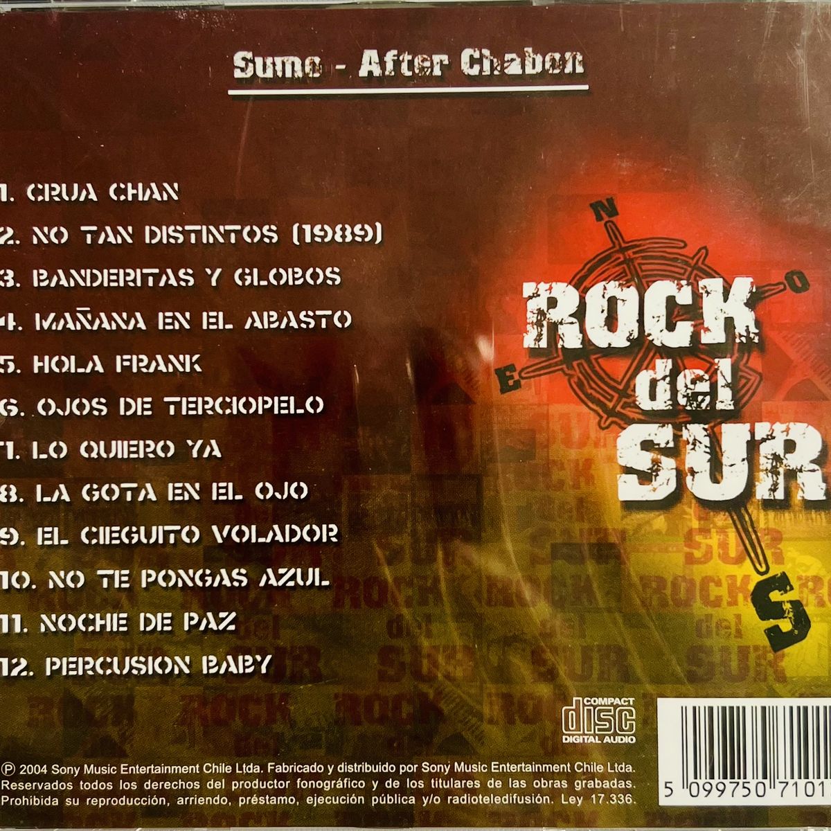 GENERICO - SUMO - AFTER CHABON: ROCK DEL SUR / CD