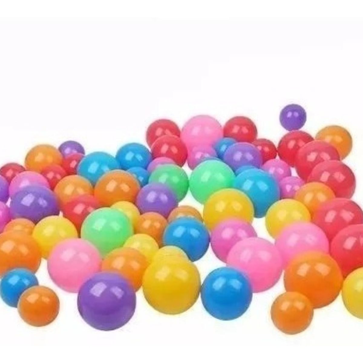 GENERICO - Pack 100 Pelotas Plásticas Para Piscina Colores Surtidos