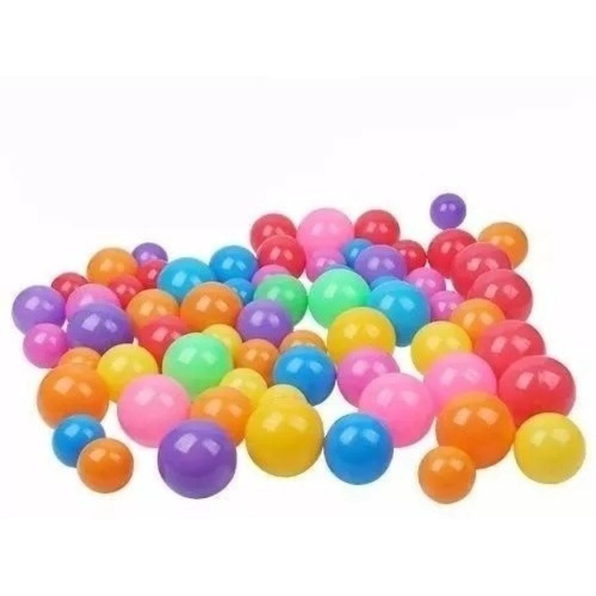 GENERICO - Pack 100 Pelotas Plásticas Para Piscina Colores Surtidos