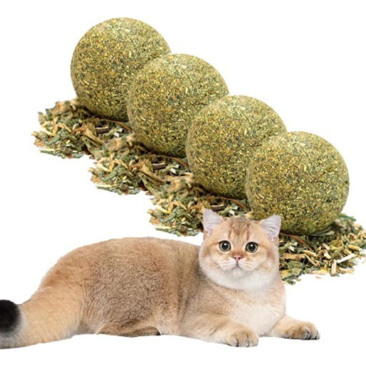 GENERICO - X4 Bola Catnip Para Gatos Juguetes De Gato Snack Para Gatos Hierba Gatera