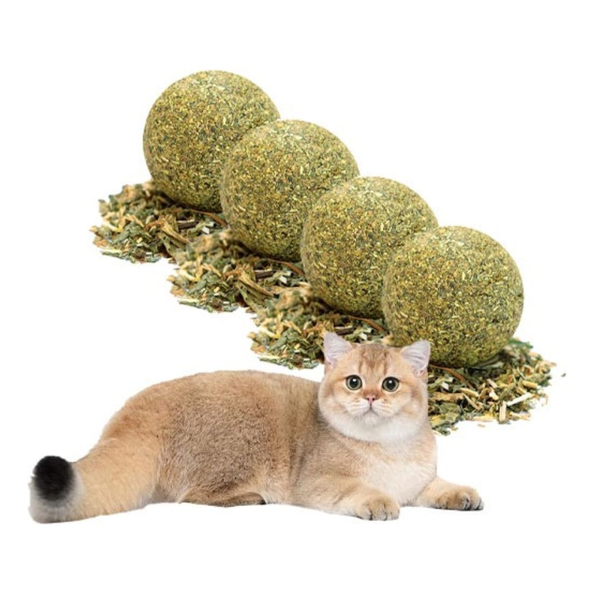 GENERICO - X4 Bola Catnip Para Gatos Juguetes De Gato Snack Para Gatos Hierba Gatera