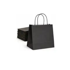 GENERICO - Bolsa De Papel Kraft 22x25 Con Manilla 50 Unidades