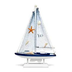 FLIPEREX - Barco Figura Decorativa Adorno Velero De Madera Náutica