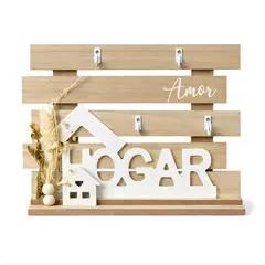 FLIPEREX - Porta Llaves Pared Madera Organizador Perchero Colgador