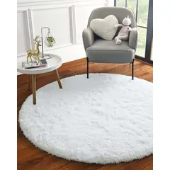 GENERICO - Alfombra Redonda de Pelo Suave Shaggy 150 cm