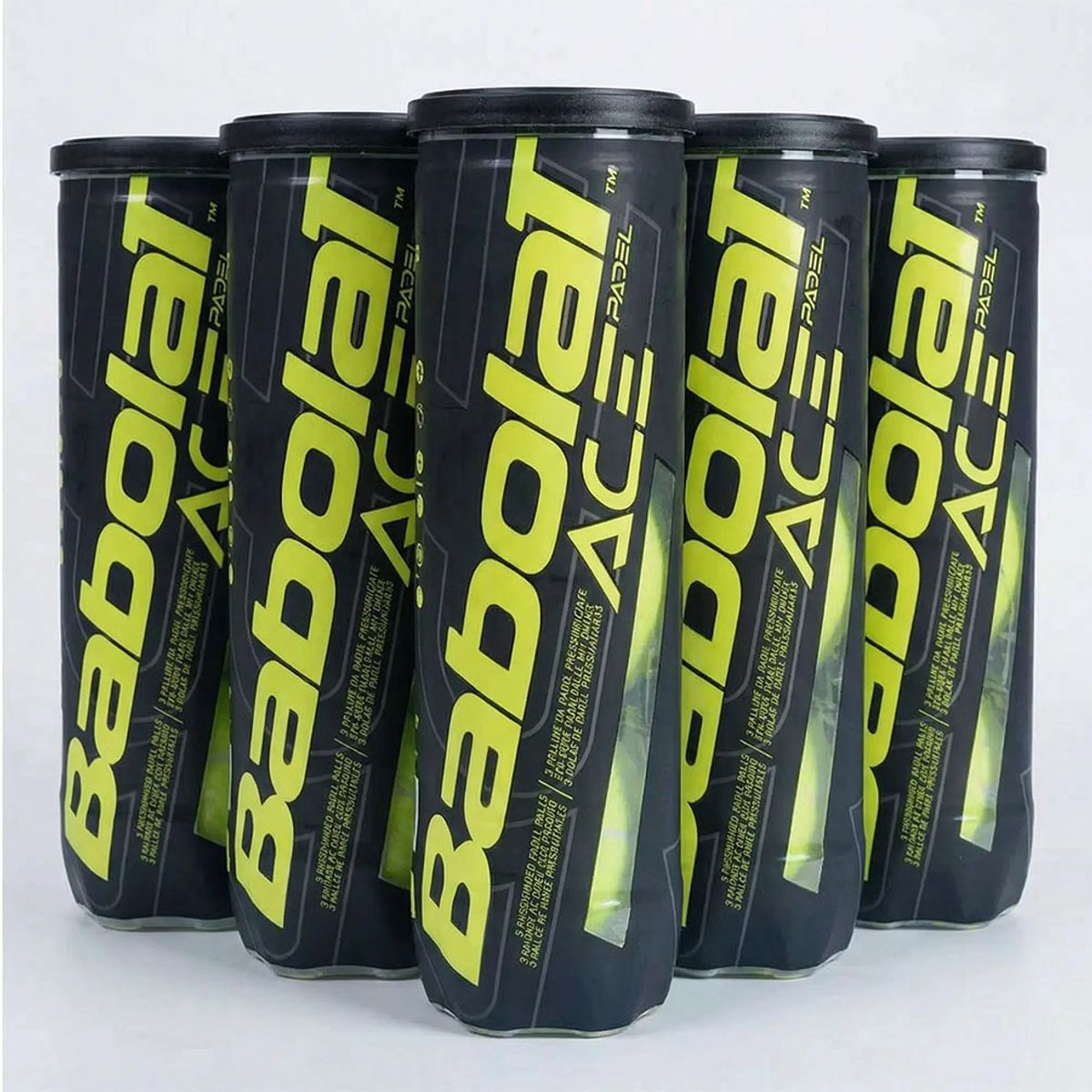BABOLAT - ESPECIAL 5 TARROS PELOTAS PADEL BABOLAT ACE - 3 UNIDADES POR TARRO