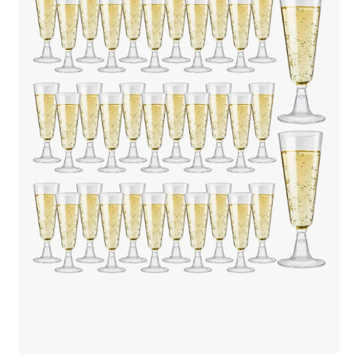 GENERICO - 30 Copas Champagne Copa Acrilico