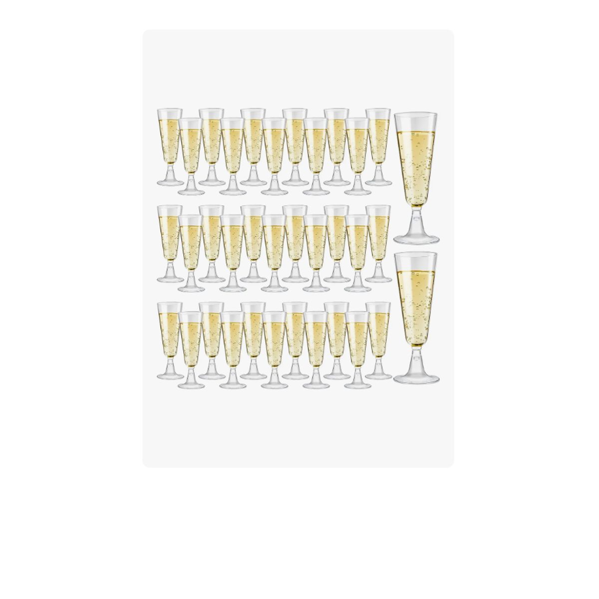 GENERICO - 30 Copas Champagne Copa Acrilico