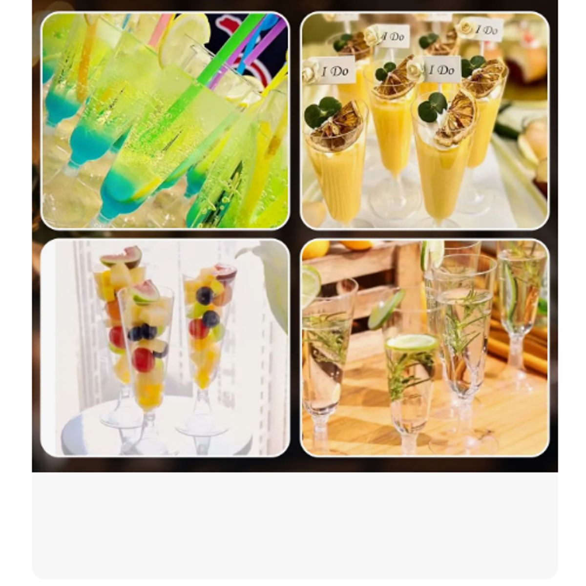 GENERICO - 30 Copas Champagne Copa Acrilico