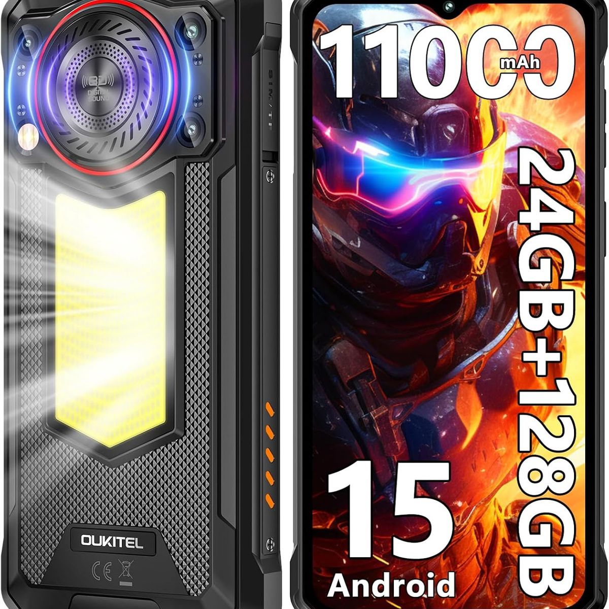 OUKITEL - OUKITEL WP53 Celular 24GB+128GB 11000mAh Android 15 Smartphone