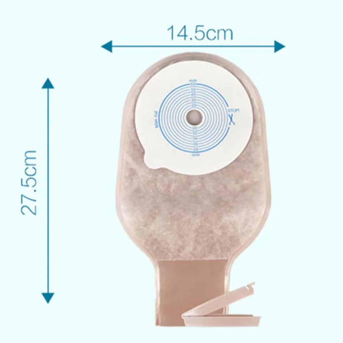 KINDA NICE - Pack 10 De Bolsas Colostomia Drenable Con Filtro Anti-olor Blanco