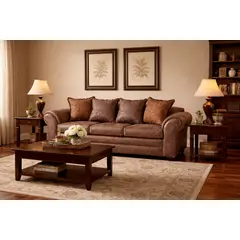 BLACK FACTORY - Sofá 3 Cuerpos Aconcagua Café