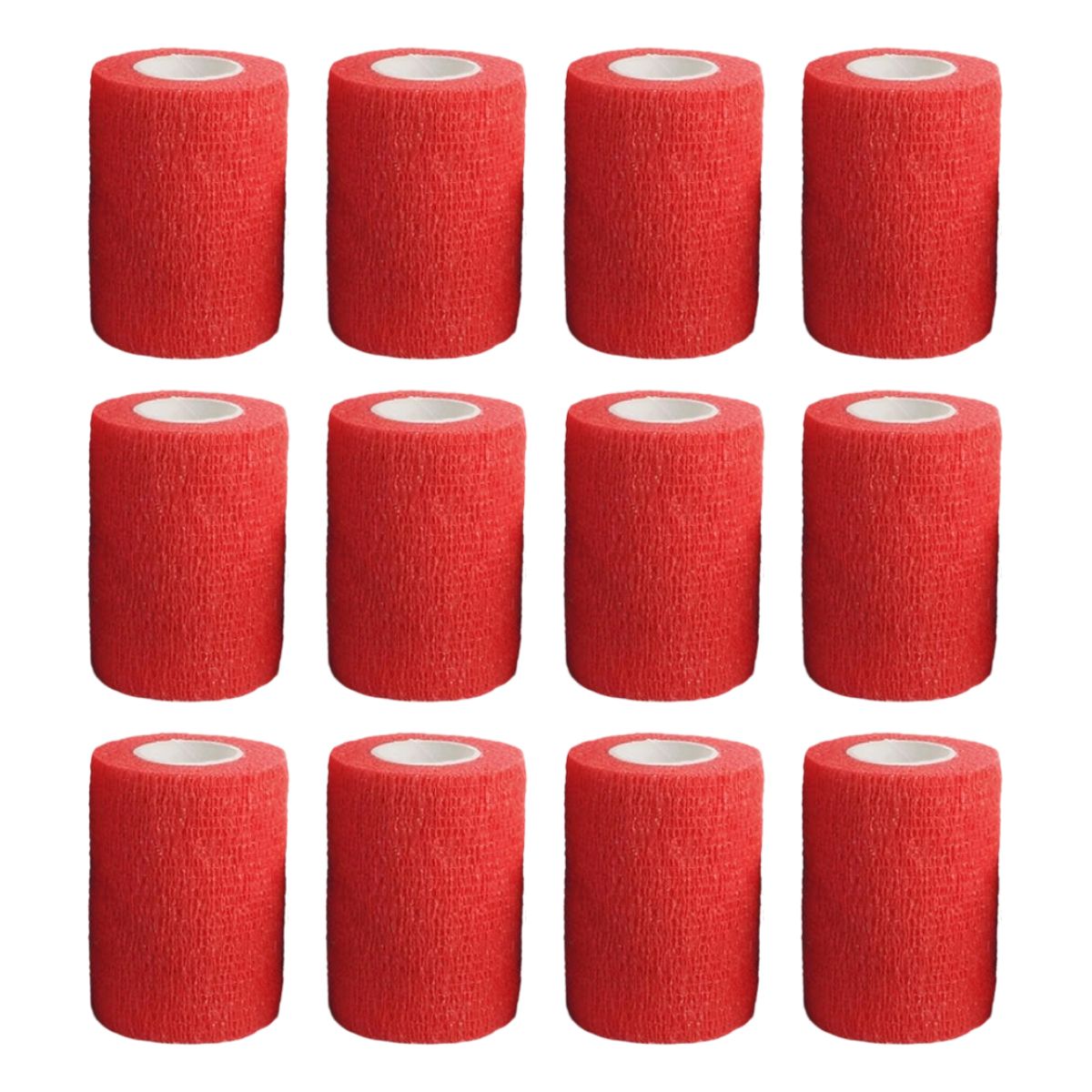 KINDA NICE - Pack 12 De Vendas Coban Para Deportivas 7.5 Cm X 4.5 Mts Rojo