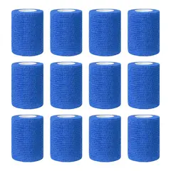 KINDA NICE - Pack 12 De Vendas Coban Para Deportivas 7.5 Cm X 4.5 Mts Azul