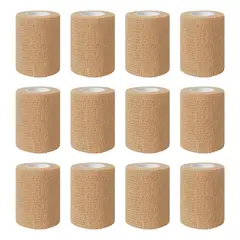 KINDA NICE - Pack 12 De Vendas Coban Para Deportivas 7.5 Cm X 4.5 Mts Beige..