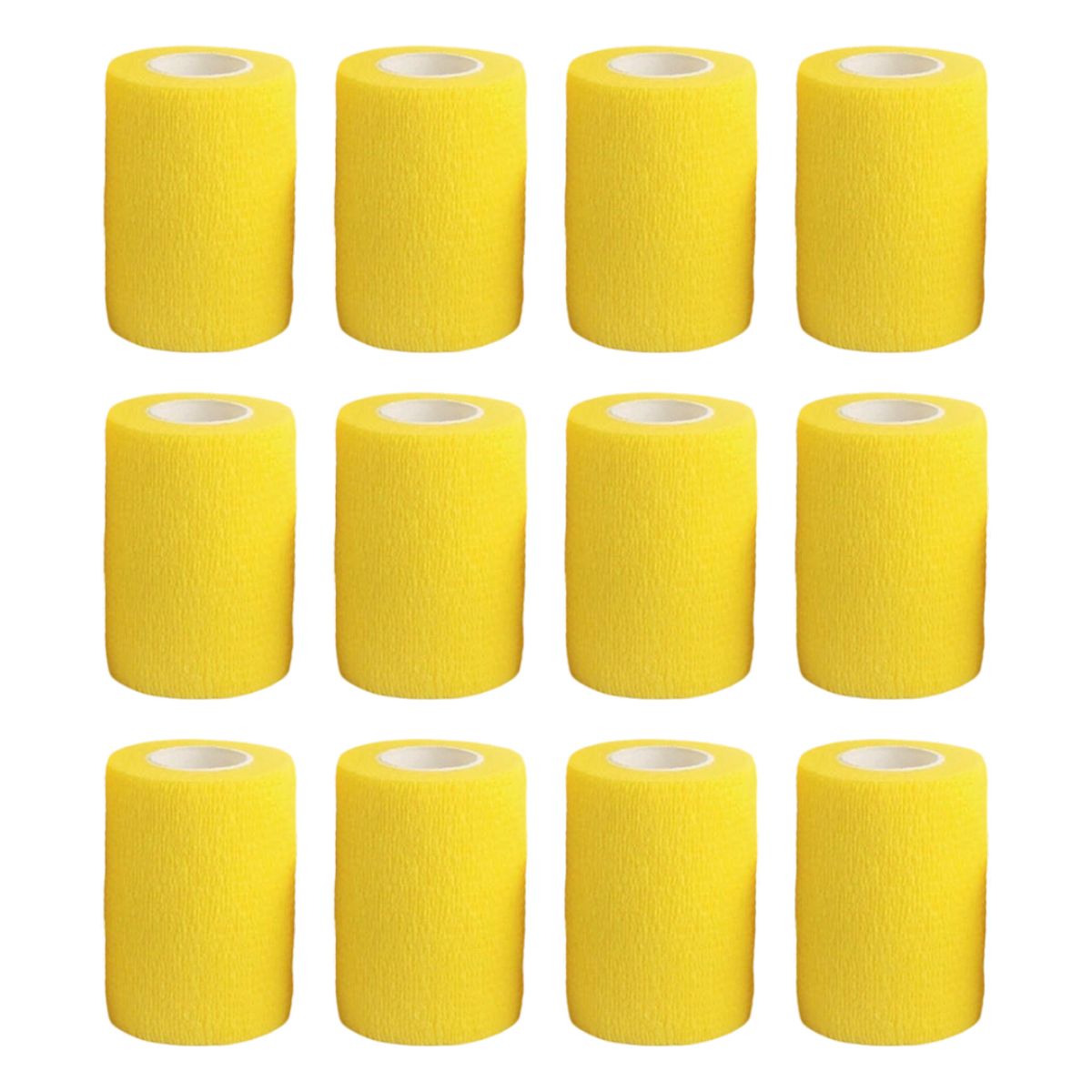 KINDA NICE - Pack 12 De Vendas Coban Para Deportivas 7.5 Cm X 4.5 Mts Amarillo