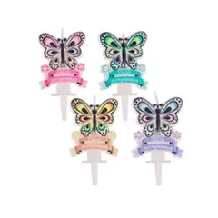 GENERICO - Vela de mariposa 1pcs 5x10cm color aleatorio