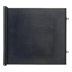 KUANGYE - Malla Retractil Puerta De Seguridad Mascotas Bebe 150x78 Cm Negro