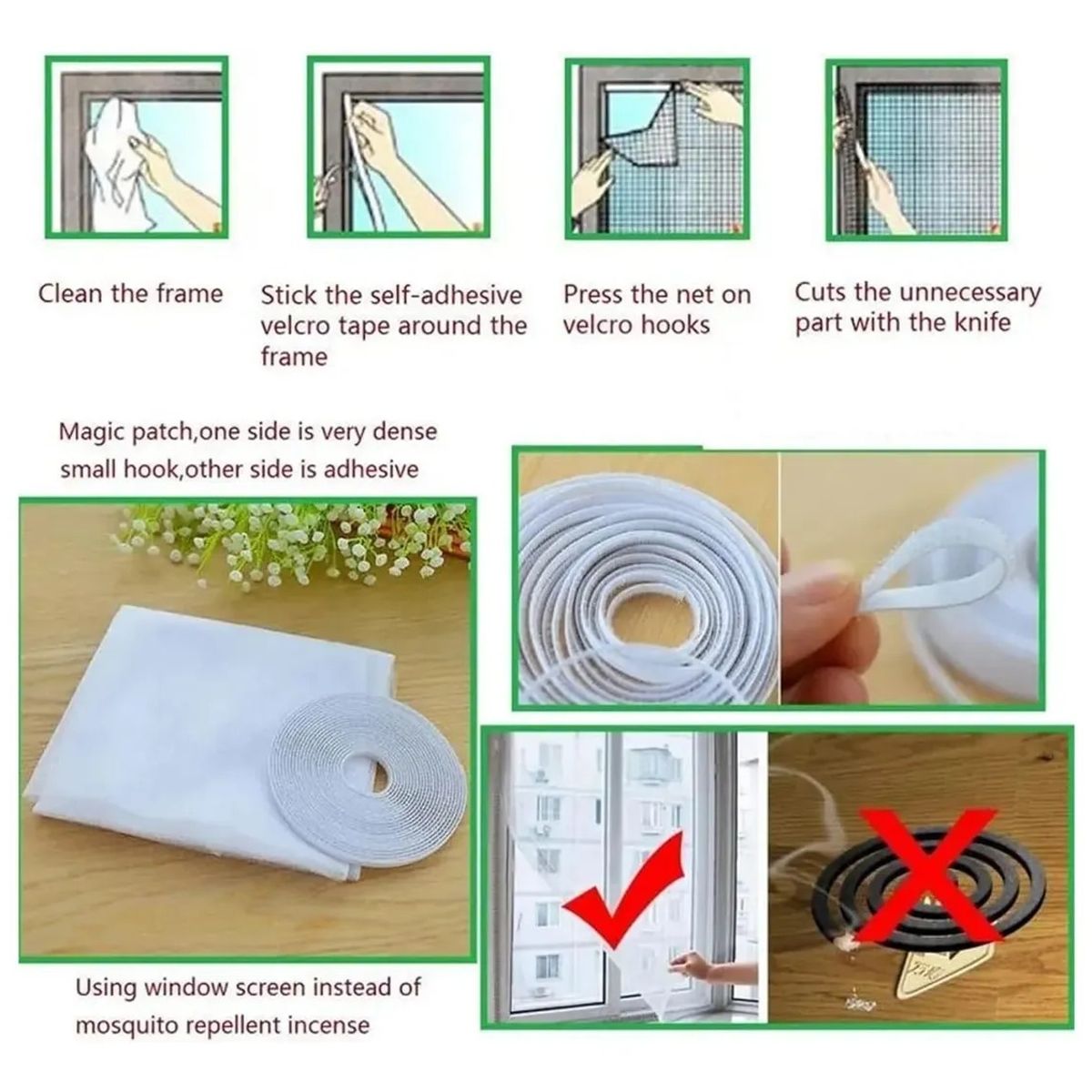 3pcs Malla Anti Mosquito Mosquitera Para Ventanas 150x200 Cm, marca KUANGYE - Foto 2