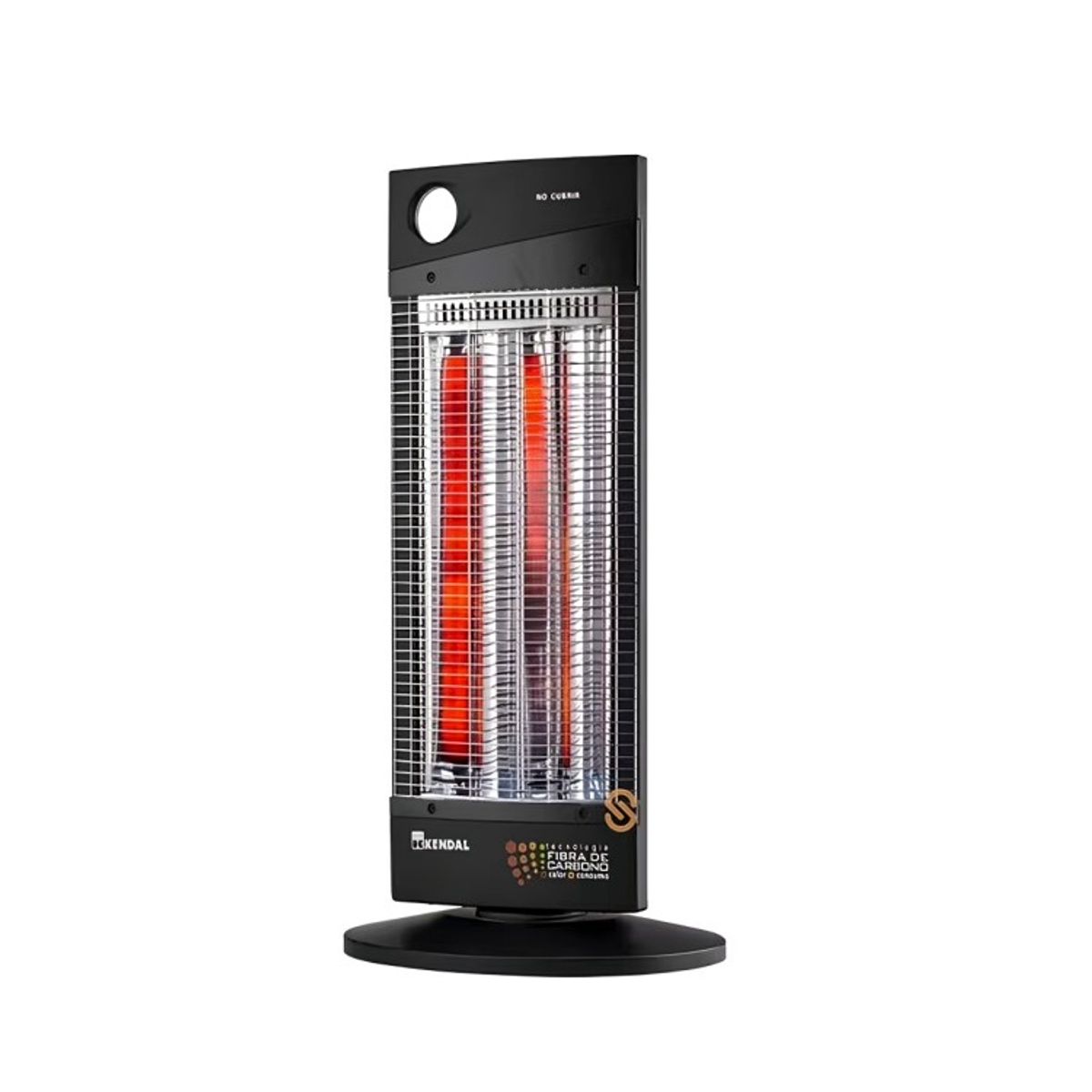 CALEFACTOR CON EFECTO LUMINOSO  FIBRA CARBONO NSB120K5 NEGRA, marca KENDAL - Foto Principal