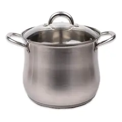 DORAL - Olla Acero Inoxidable 24 cm con Tapa Vidrio Respirable KASSEL