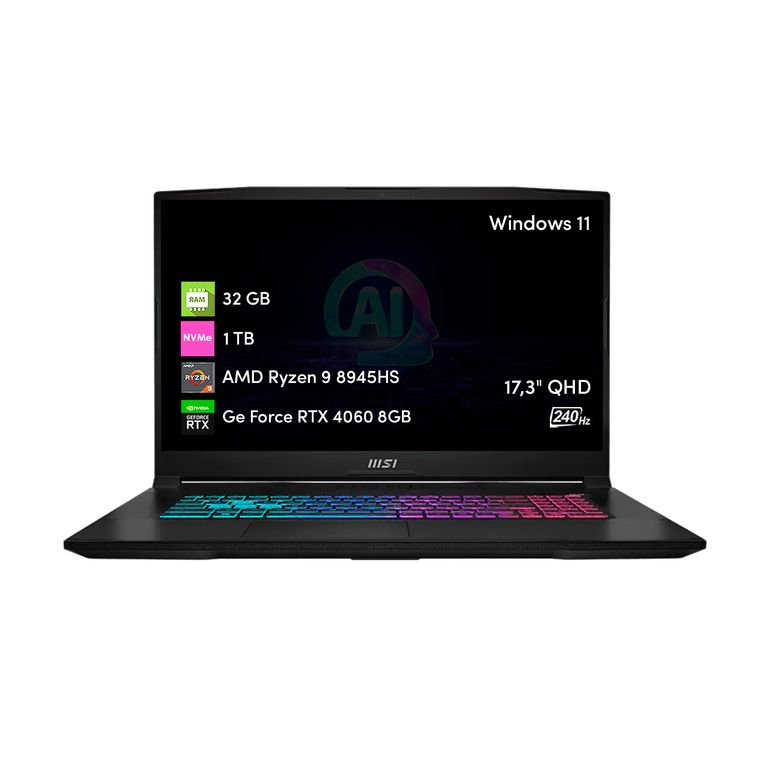 Notebook Gamer Katana Ryzen 9 32GB 1TB SSD RTX4060 17.3 FHD 144 W11