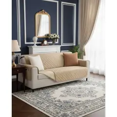 GENERICO - Set de Cubre sillon con bolsas diseño reversible 3 cuerpos