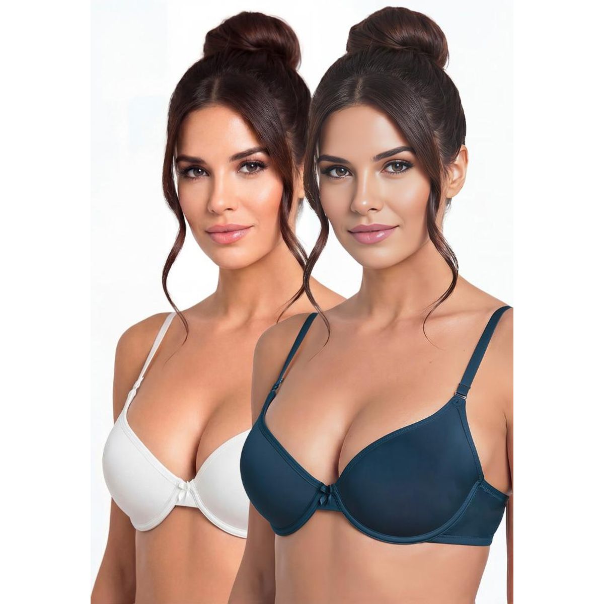 KAYSER - Pack 2X Sosten Push Up Microfibra P250.022-AZU7 Kayser