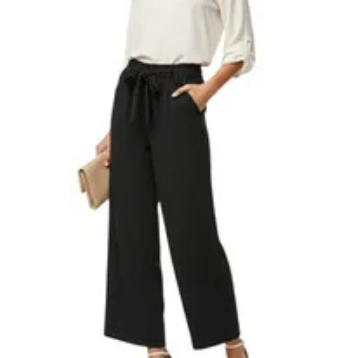 LOOK SHOP - Pantalón Palazzo Casual Sueltos. Pierna Ancha Recta. Verano 461