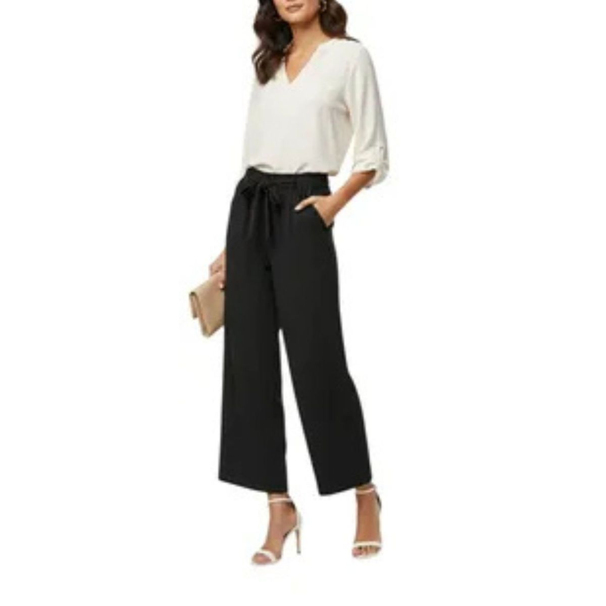 LOOK SHOP - Pantalón Palazzo Casual Sueltos. Pierna Ancha Recta. Verano 461
