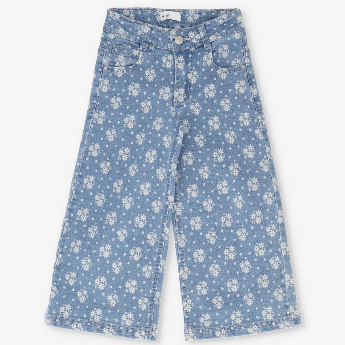 4KIDS - Jeans niña floreado denim celeste 4 Kids