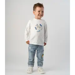 4KIDS - Jeans bebé cargo denim azul 4 Kids