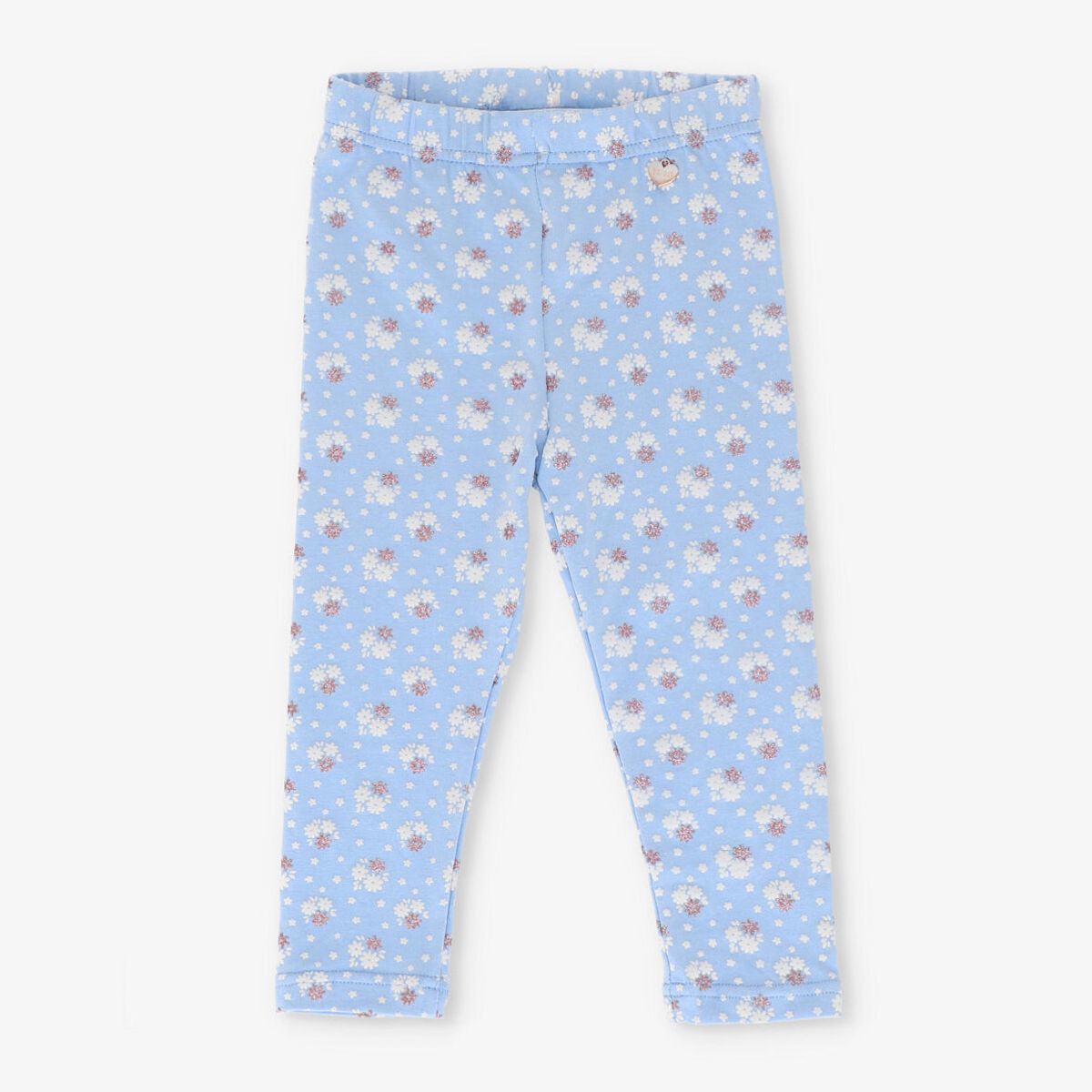 4KIDS - Calza bebé con flores celeste 4 Kids