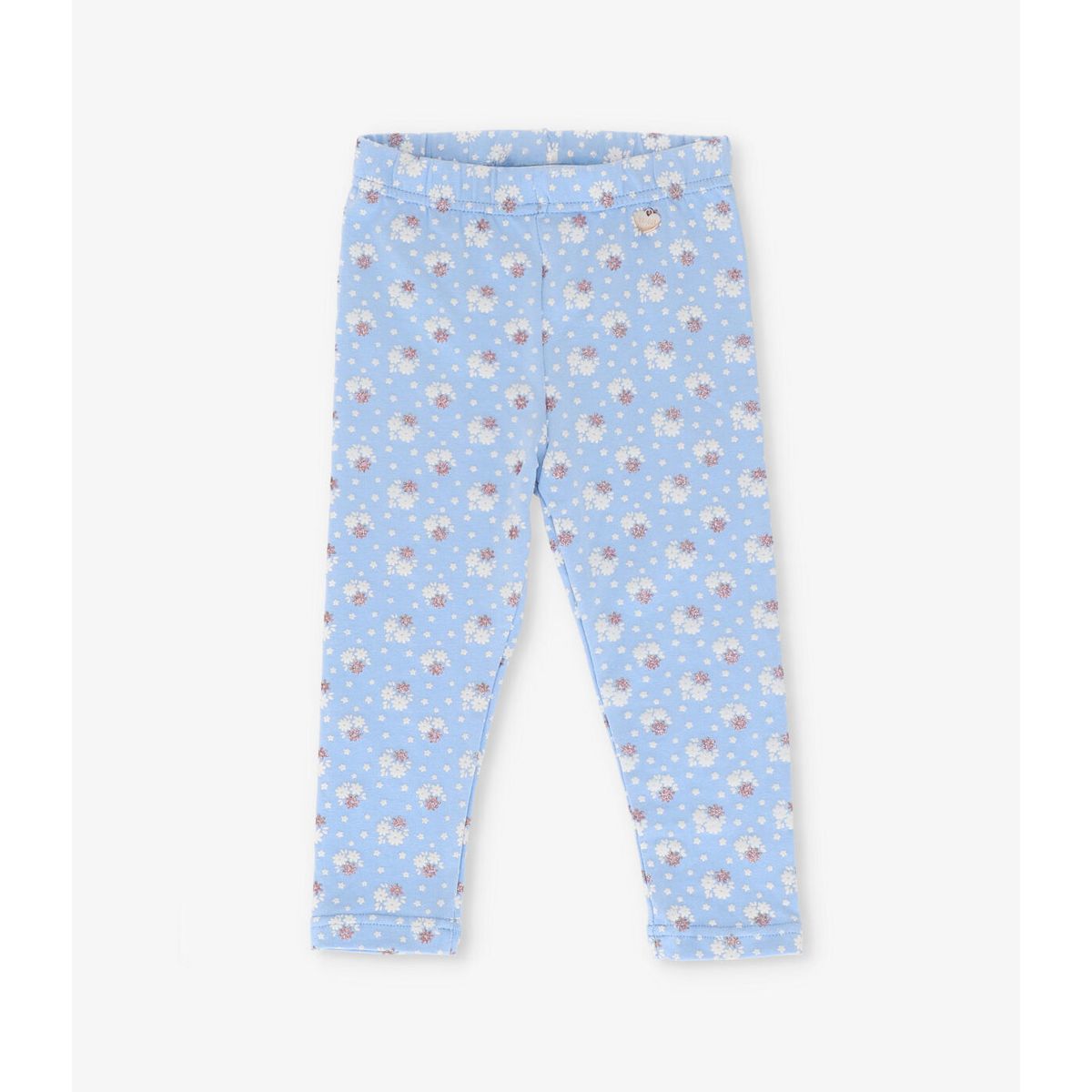 4KIDS - Calza bebé con flores celeste 4 Kids