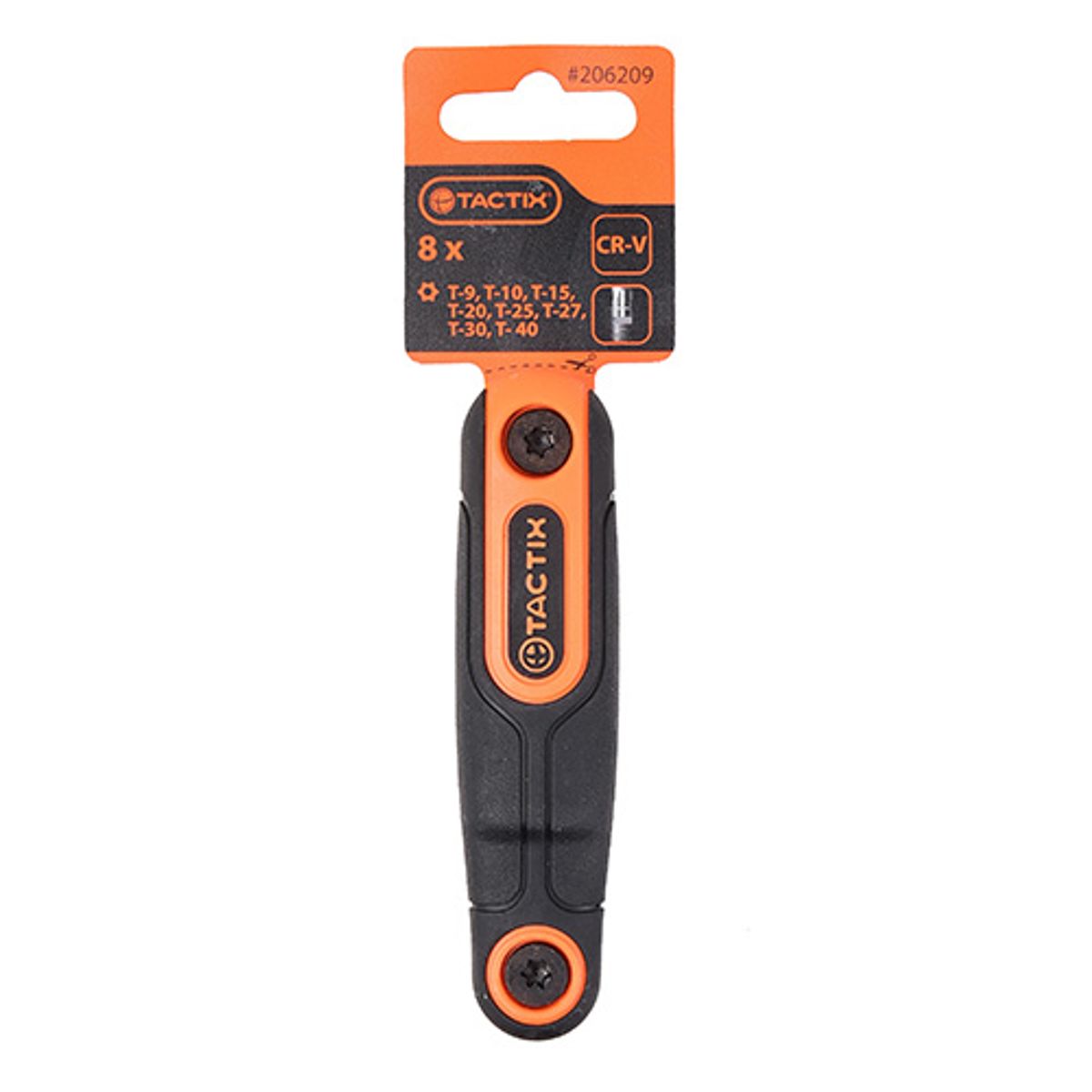TACTIX - JUEGO DE LLAVE TORX INVIOLABLE TIPO NAVAJA 8 PIEZAS TACTIX